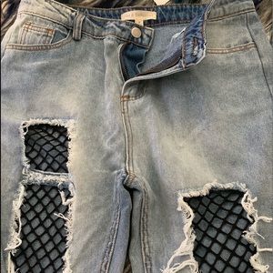 Hot & Delicious fishnet style jeans
